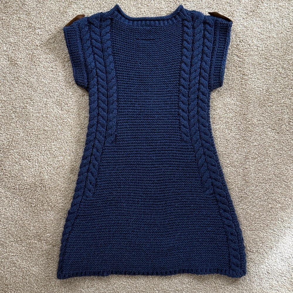 Mayoral Dark Blue Knitwear Dress - Picture 2 of 3